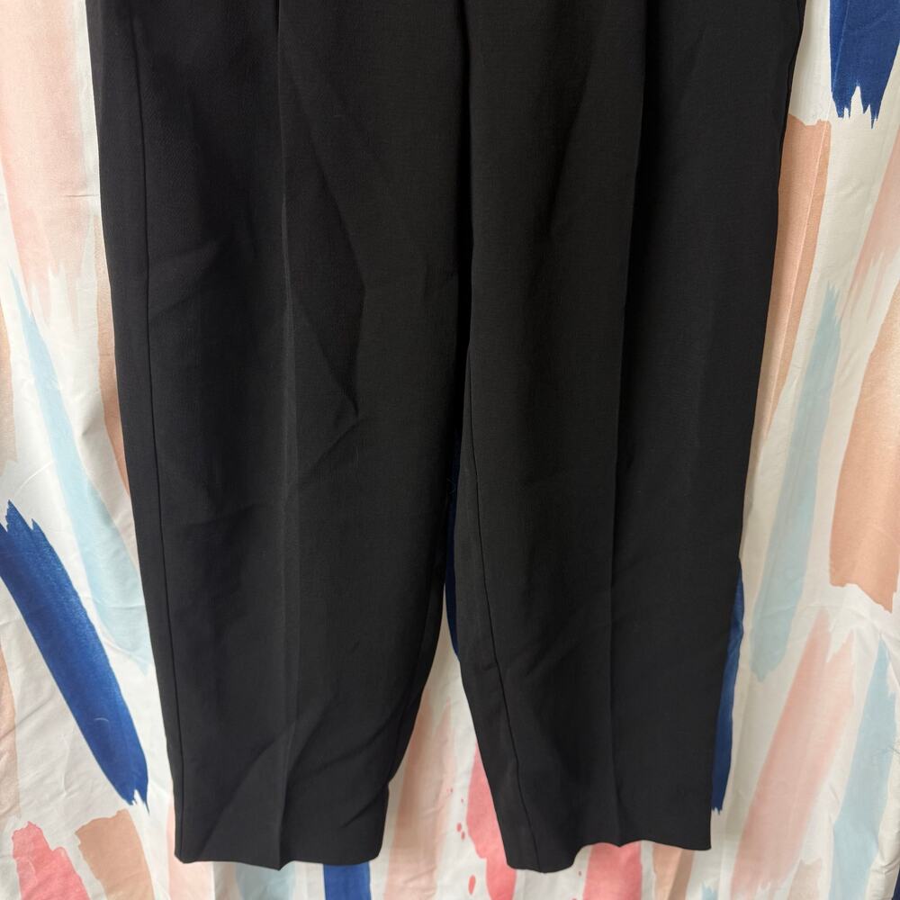 Madewell Black The Petite Rosedale High-Rise Straight Pant in Crepe Size 00P - Picture 8 of 15